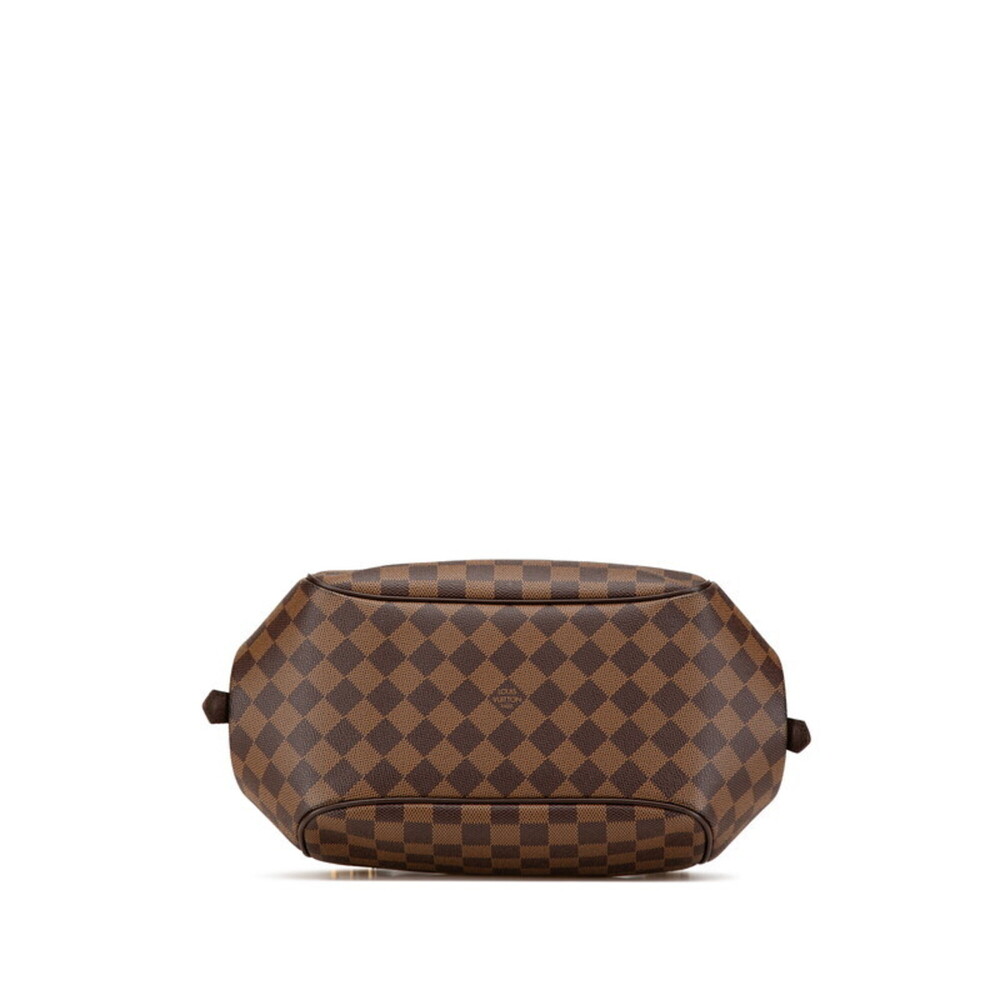 LOUIS VUITTON Authentic Brown Damier Leather Tote Bag - Picture 3 of 8
